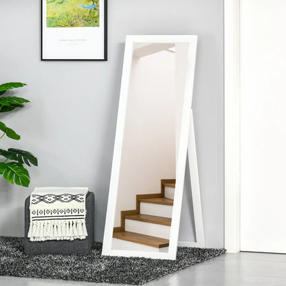 58" x 20" Full Length Mirror, Floor Standing, Bedroom Living Room, White Full Length Mirrors at Gallery Canada