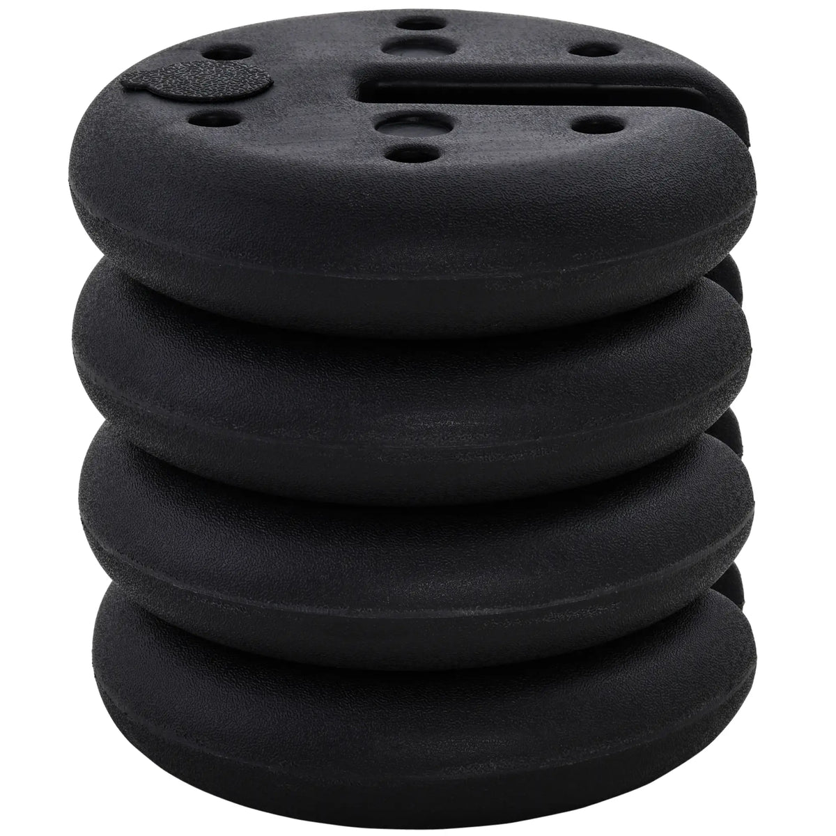 Set of 4 Party Tent Canopy Weight Plates, Gazebo Anchor Base Weights Umbrella Bases Black at Gallery Canada