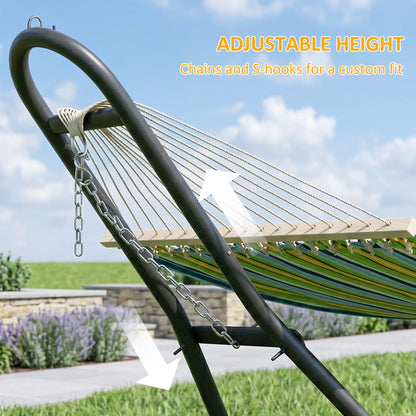 Steel Hammock Stand, Adjustable Height, 109.4", Black