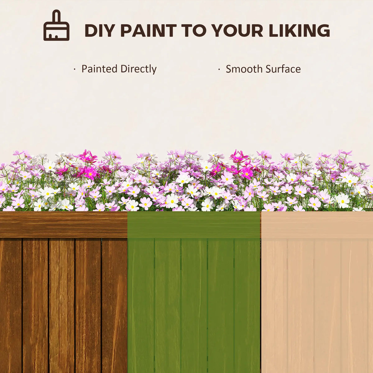 Foldable Elevated Planter Box, Wooden Raised Garden Bed, Carbonized Wooden Planter Boxes at Gallery Canada
