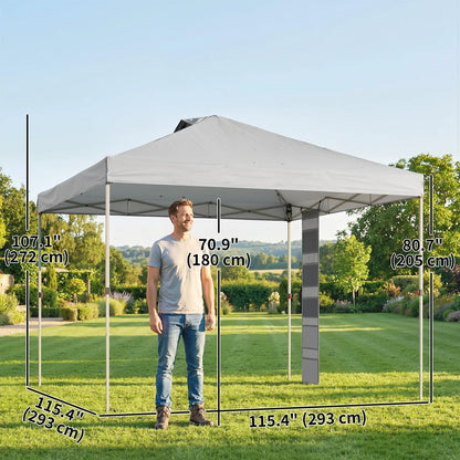 9.6 x 9.6 ft Pop Up Canopy Tent, UPF 50+, With Pockets, Sandbags, Wheeled Bag Pop Up Canopies at Gallery Canada