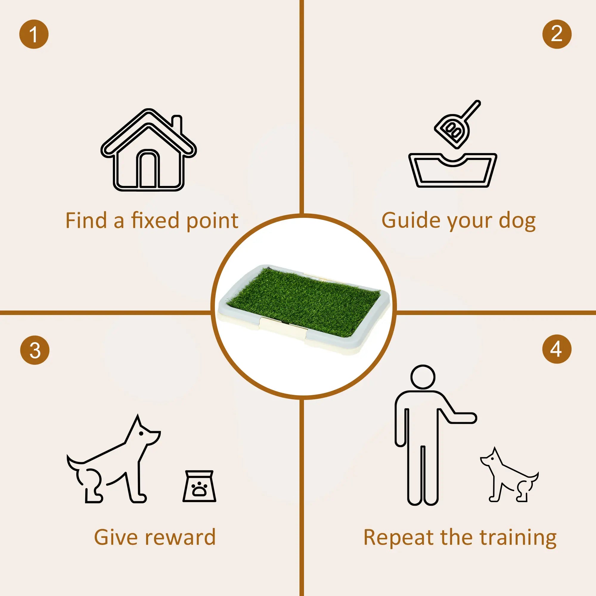 Puppy Training Pad, Indoor Portable, With Tray, 24.8