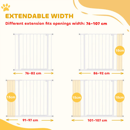 Pressure Fit Dog Gate, 29.9''-42.1'' Width, White Houses, Kennels & Pens at Gallery Canada