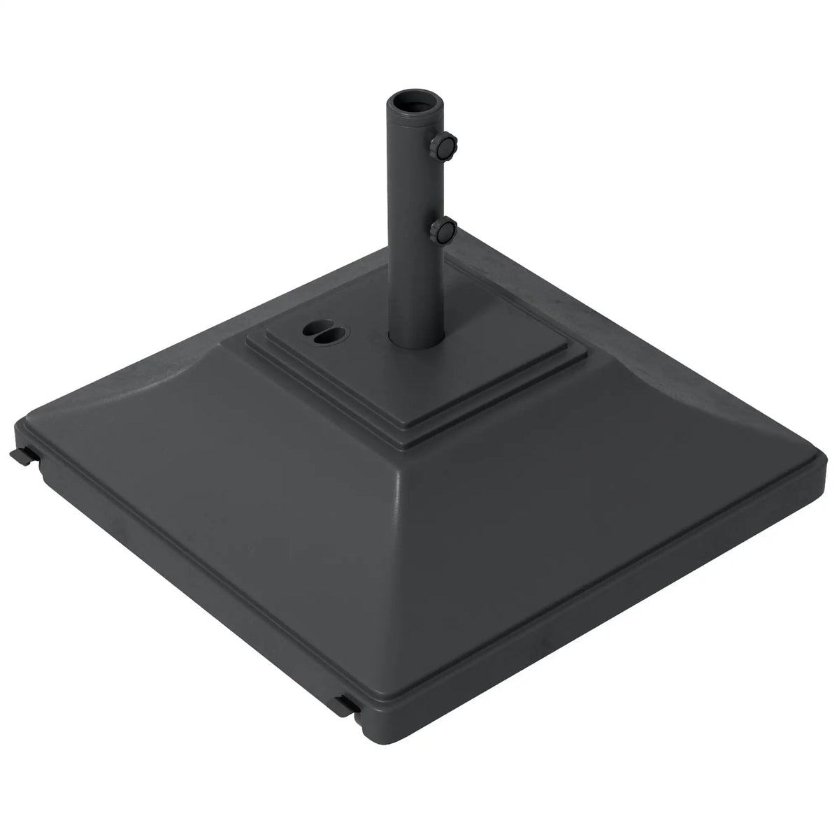 Square Umbrella Base With Wheels, 99 Lbs Water Or 132 Lbs Sand Filled, Black Umbrella Bases Black at Gallery Canada