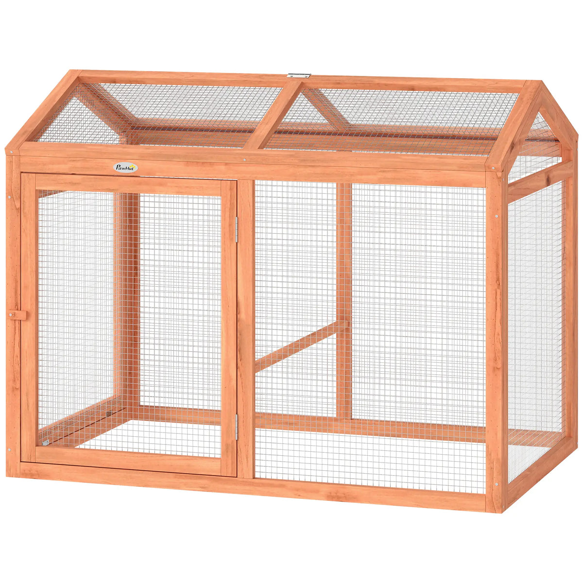 Wooden Chicken Run, Outdoor Coop With Perch, Dual Doors, Hen House Rabbit Hutch Chicken Coops Orange at Gallery Canada