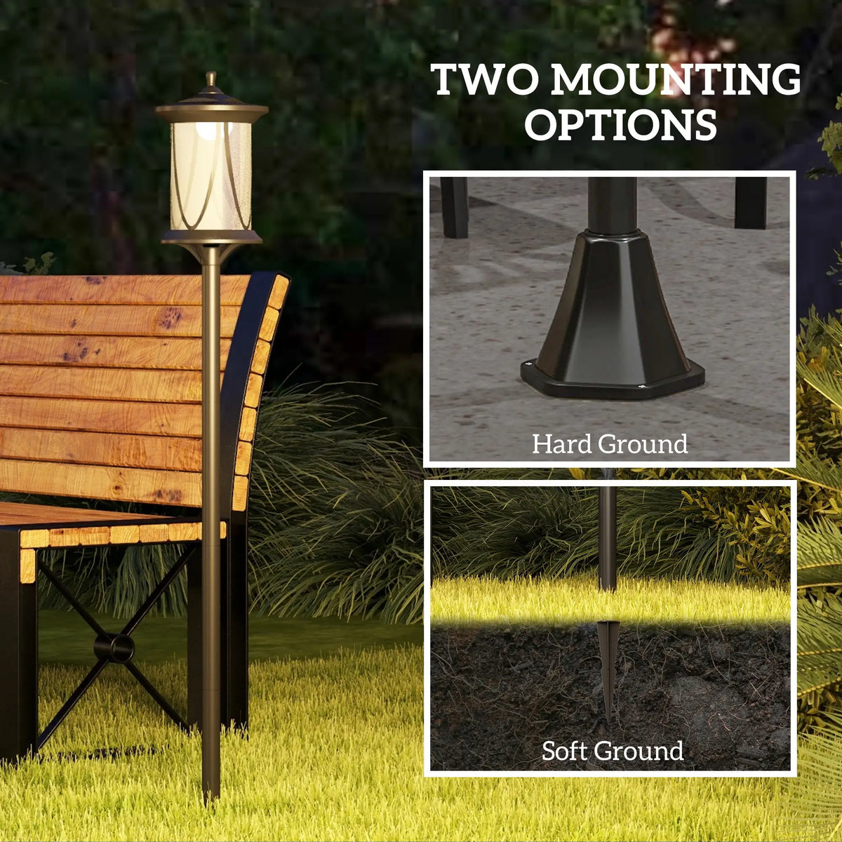 50" Solar Post Light, LED Outdoor Lamp, Waterproof IP44, Cool White Solar Post Lamps at Gallery Canada