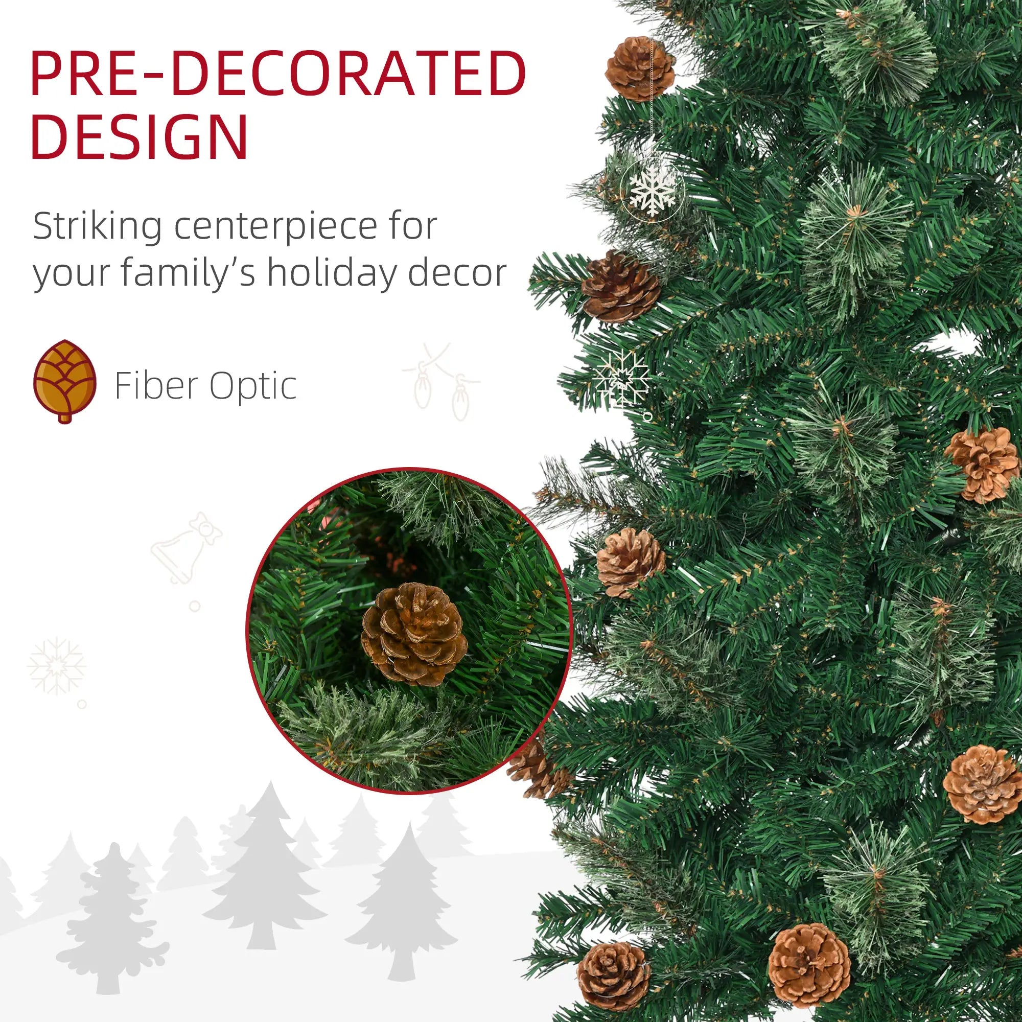 7.5ft Pencil Christmas Tree, Artificial, Pine Needles, Realistic Branches, Green Pencil Christmas Trees at Gallery Canada