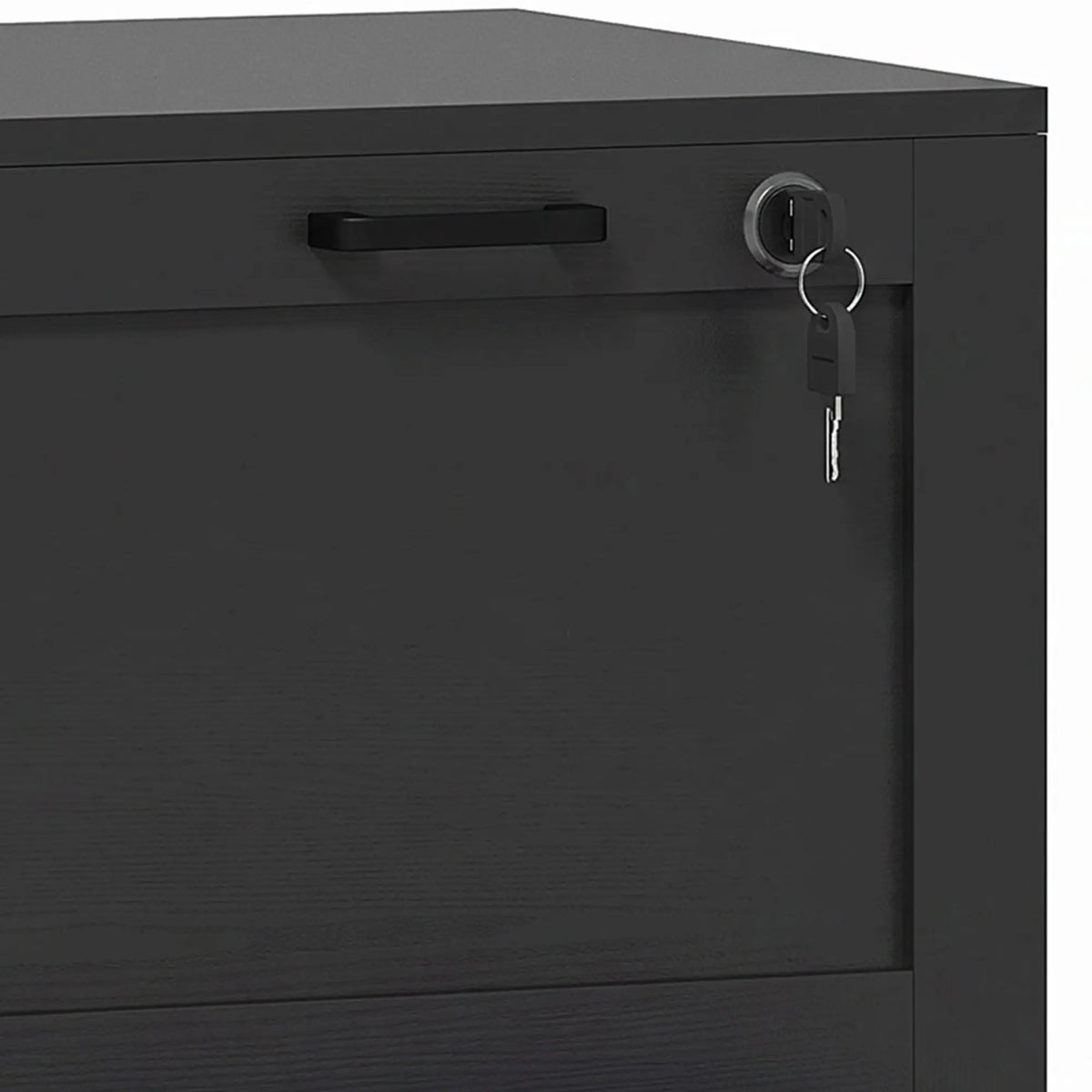 Vertical Filing Cabinet, 2 Drawers, Lock, A4 Letter, Black Office Cabinets & Cupboards at Gallery Canada