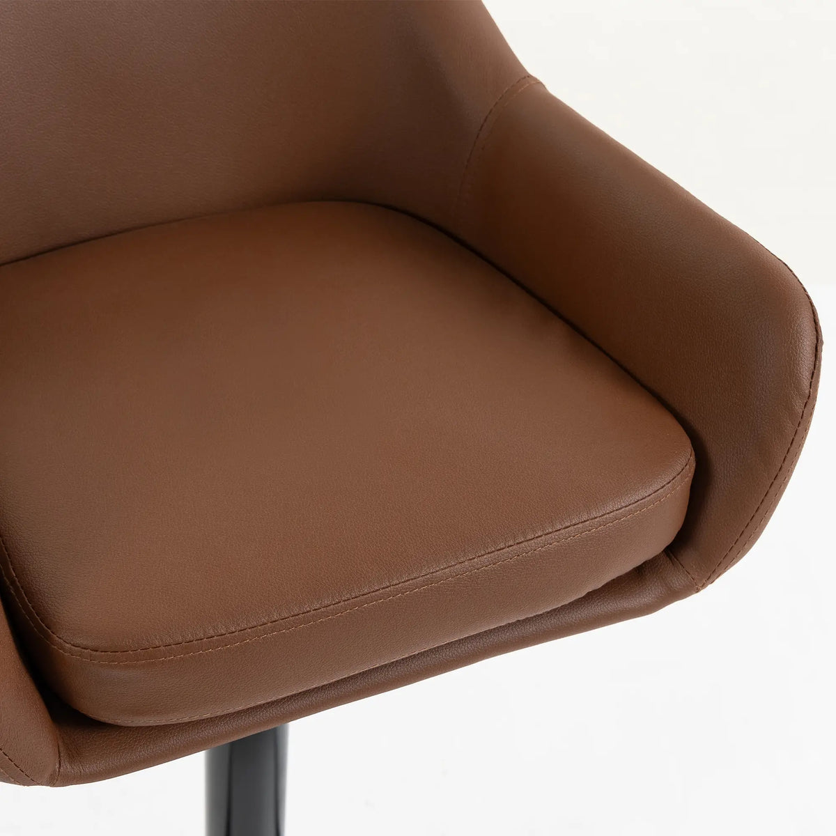 PU Leather Adjustable Swivel Bar Stools Set of 2, Brown Bar Stools at Gallery Canada