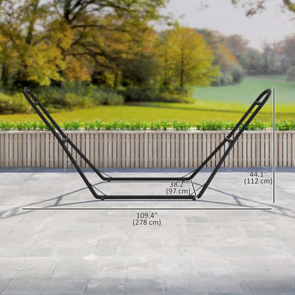 Steel Hammock Stand, Adjustable Height, 109.4", Black