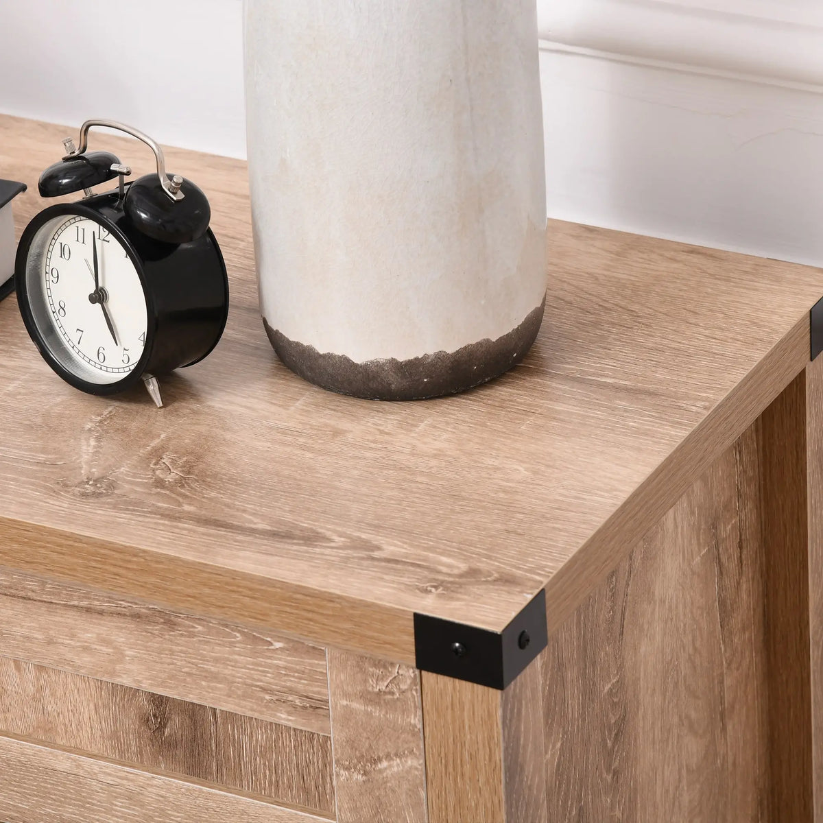 Rustic Barn Door Storage Cabinet, Modern Farmhouse Buffet Sideboard, Light Oak Bar Cabinets at Gallery Canada