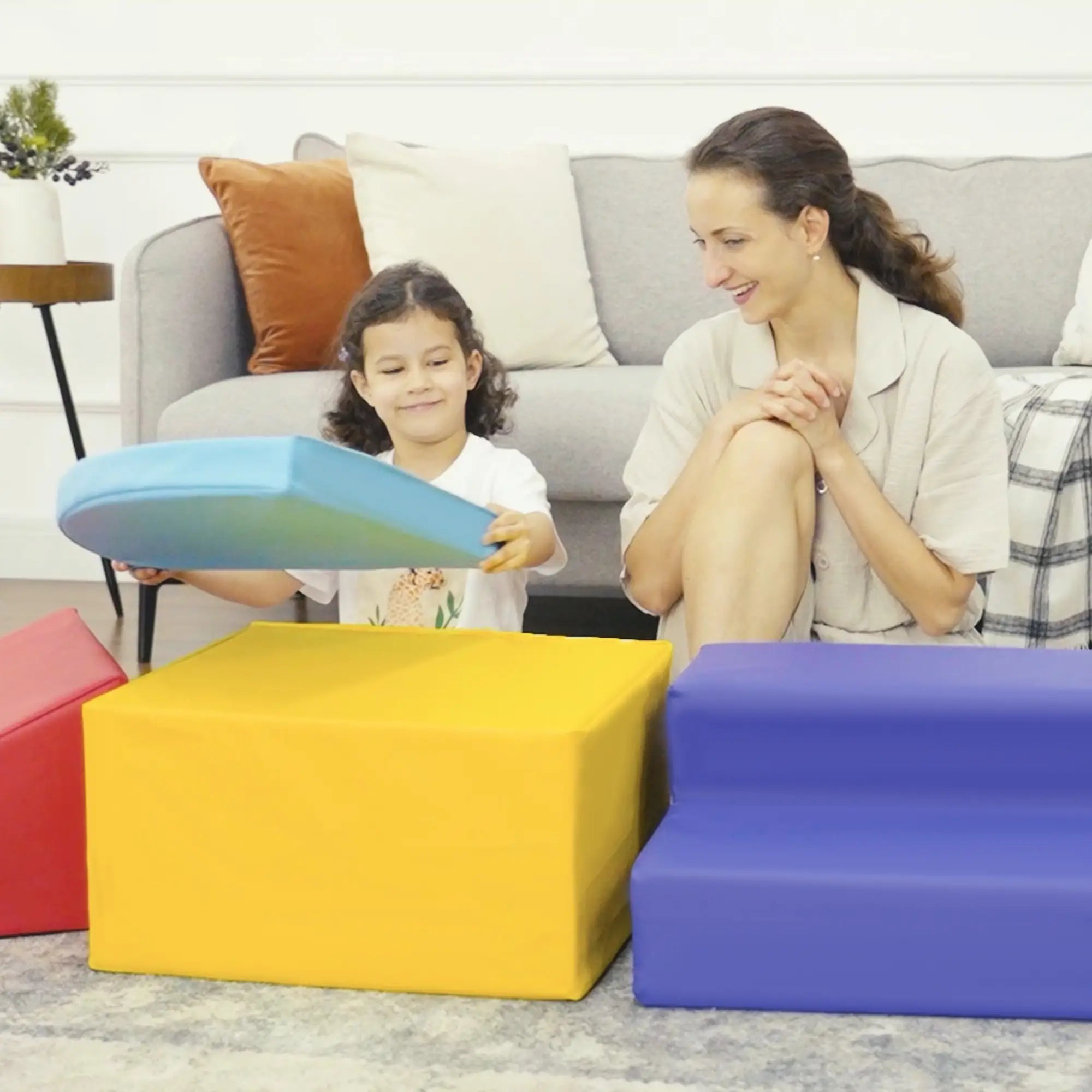 Foam Play Set, Toddler Nugget 4 Pieces, Lightweight Climbing Crawling Sliding Baby Gym & Playmats at Gallery Canada