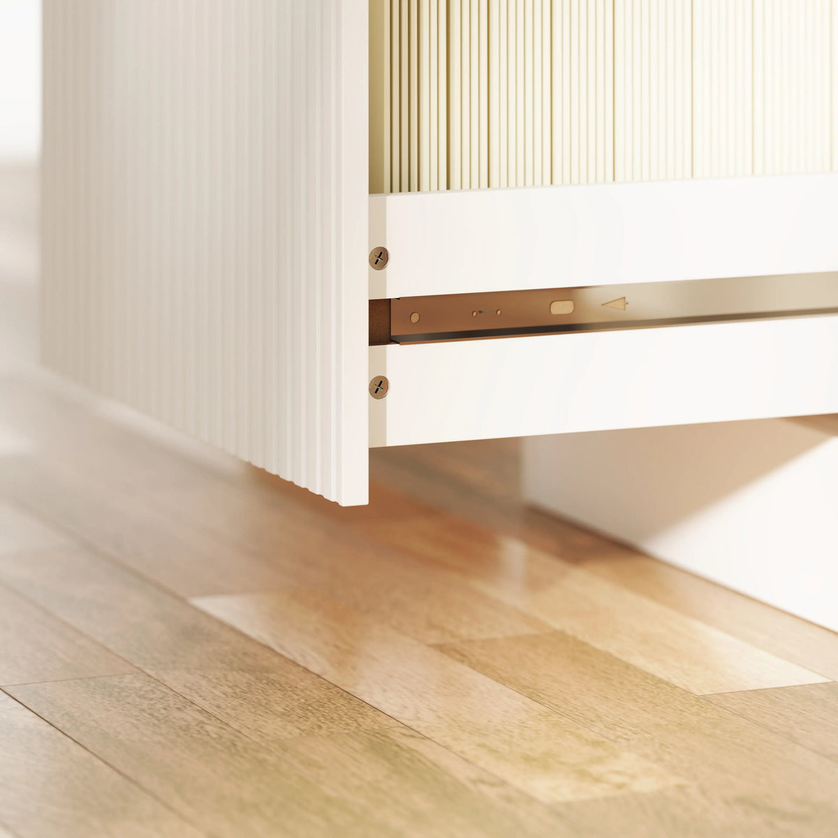 Lockable Filing Cabinet, 2 Fluted Drawers, Adjustable Hanging Rails, White Office Cabinets & Cupboards at Gallery Canada