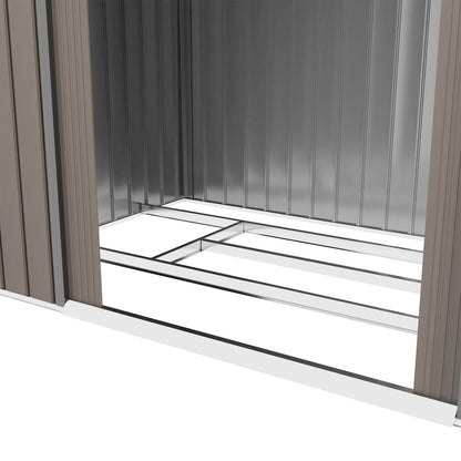 7' x 4' x 6' Garden Storage Shed, Metal, Double Doors, Brown Sheds at Gallery Canada