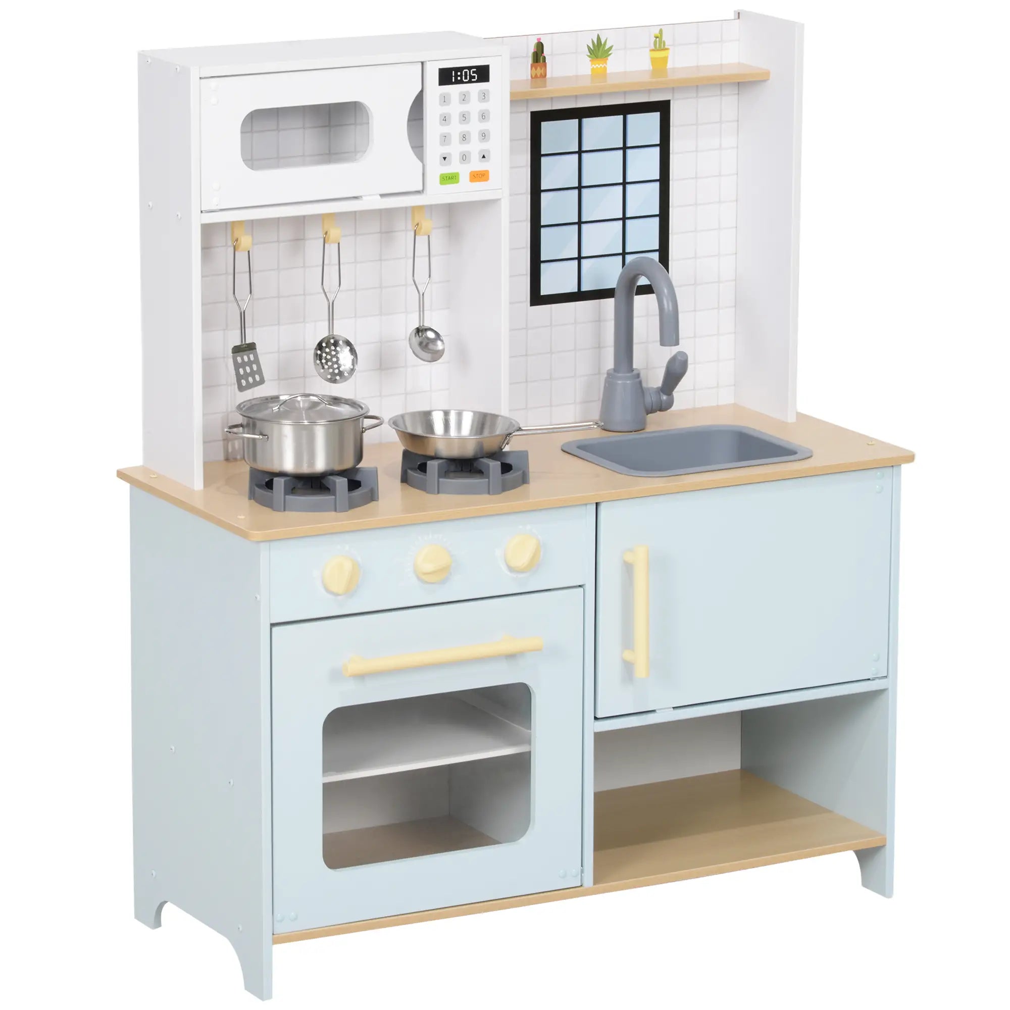 Kids Play Kitchen Set, Stove Microwave Oven, Turning Knobs, Cooking Accessories Play Kitchen at Gallery Canada