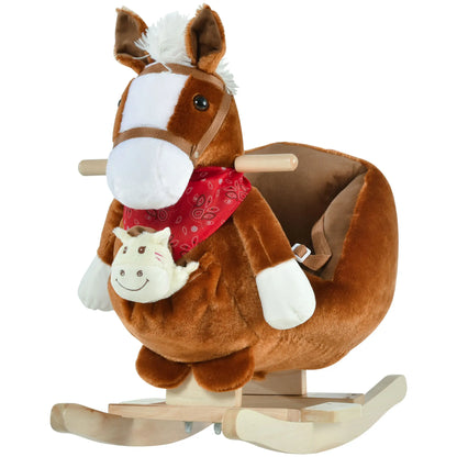 Kids Rocking Horse with Cradlesong, Hand Puppet, 18-36 Months, Brown Rocking Horses Brown at Gallery Canada