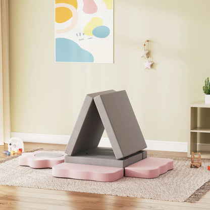 12-Piece Climbing Toys for Toddlers, Indoor Play Set, Grey Kids Gym & Playmats at Gallery Canada