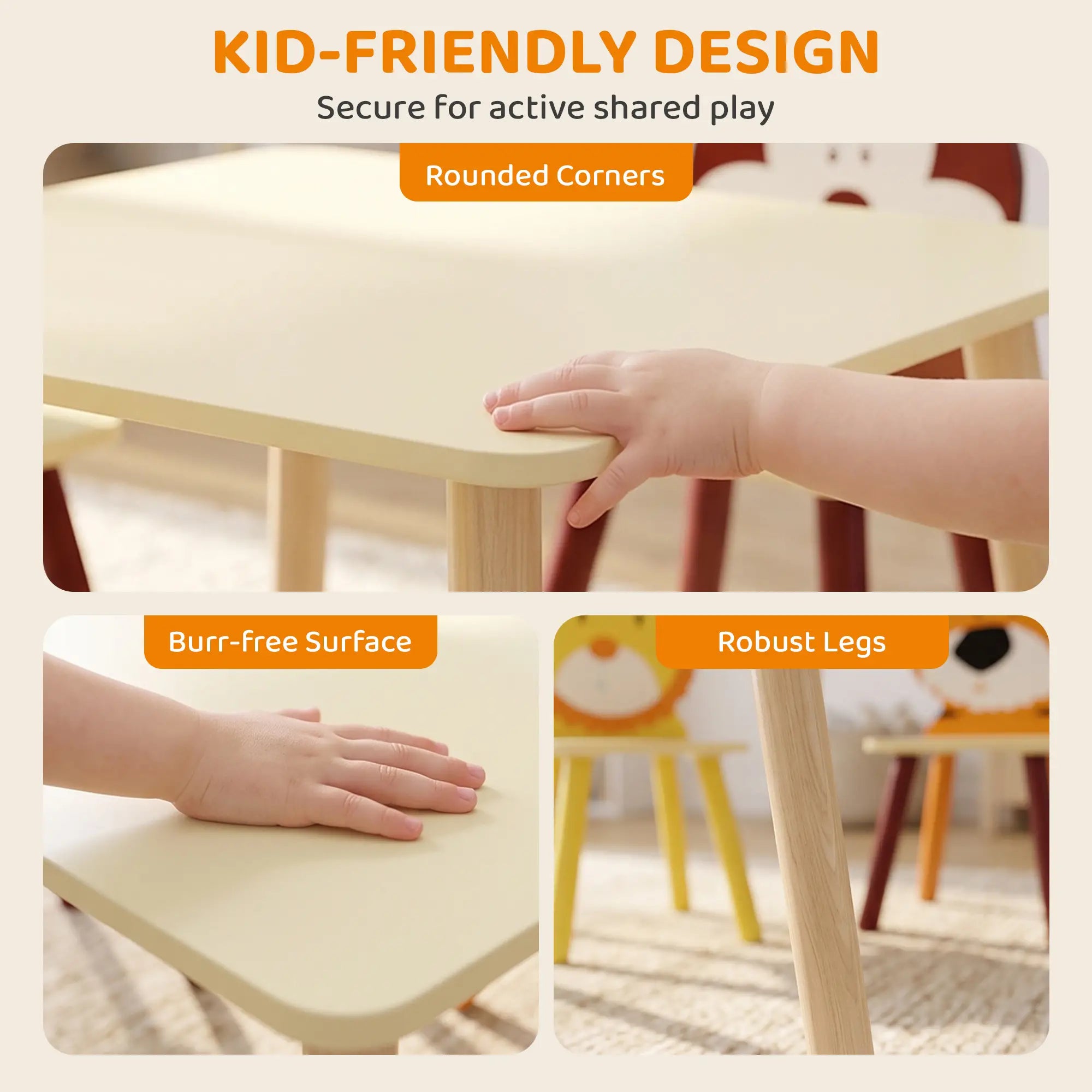 Kids Table And 4 Chairs Set For Art Craft Snack Time, Yellow Kids Table Sets at Gallery Canada