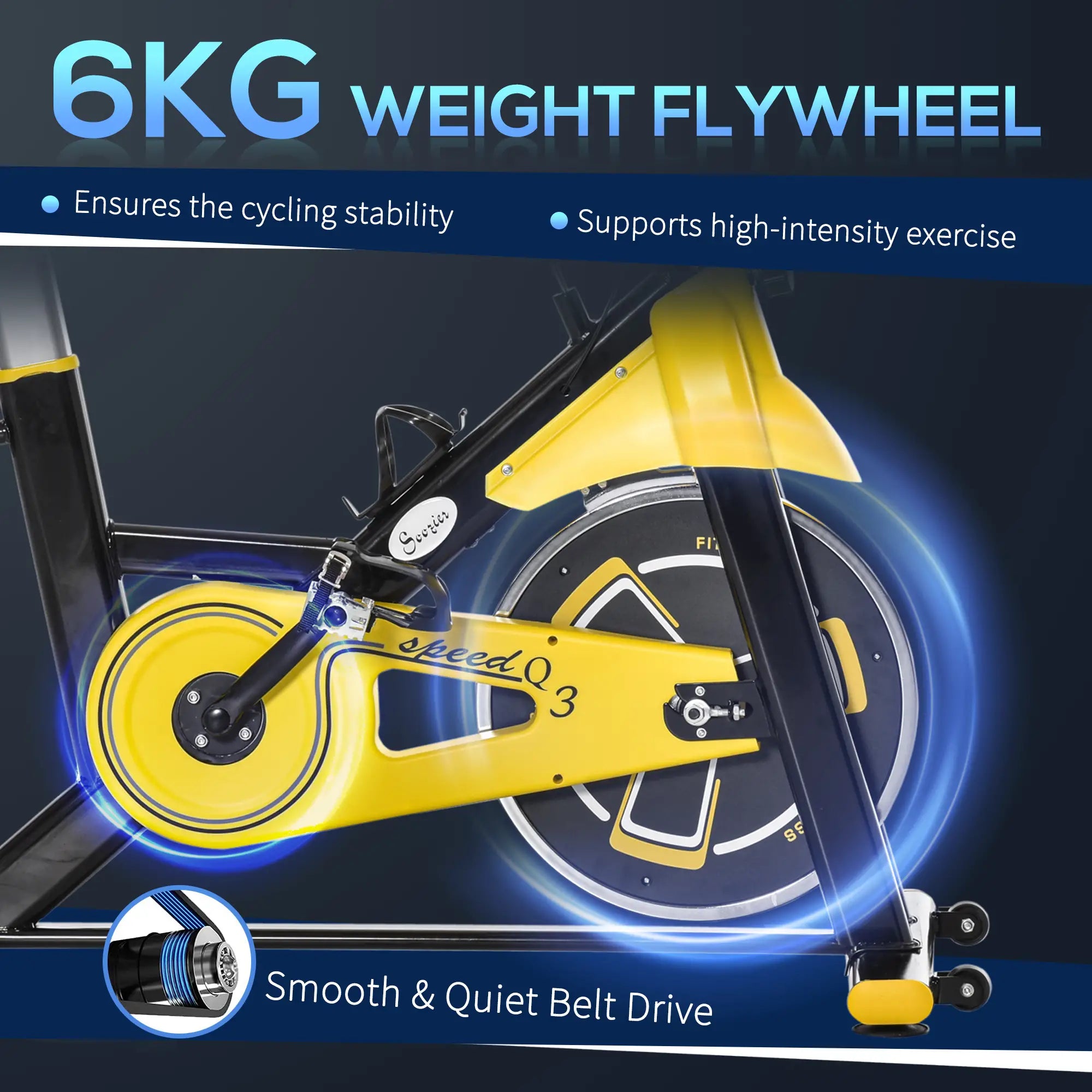 Stationary Exercise Bike, Adjustable Resistance, LCD Display, Home Gym Exercise & Stationary Bikes at Gallery Canada