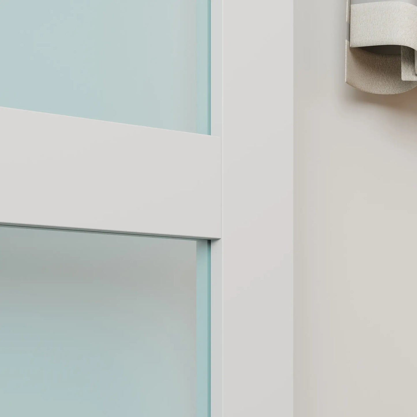 Sliding Barn Door 28x84 In With Hardware Kit, PVC, White Door Hardware at Gallery Canada