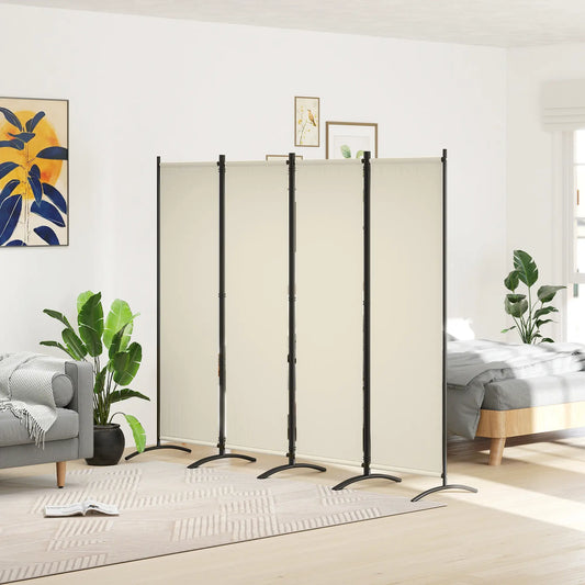 Folding Room Divider, Privacy Screen, 5.6FT Tall, Cream White Side Awnings Cream at Gallery Canada