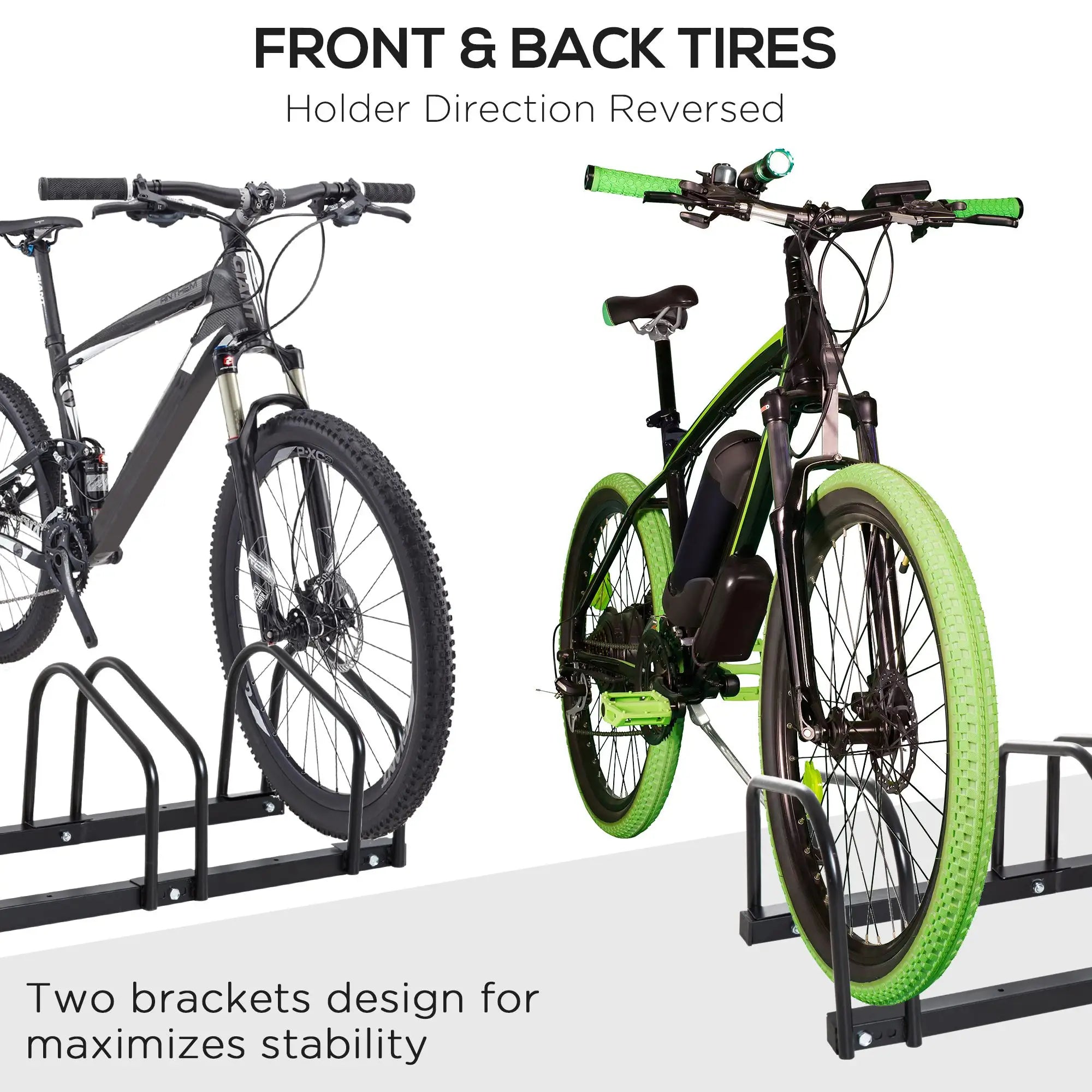 6-Bike Bicycle Floor Parking Rack, Cycling Storage Stand, Black Bike Parking Stands at Gallery Canada