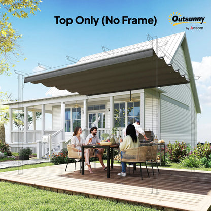 Retractable Pergola Canopy Replacement, 10' x 10', Dark Grey Gazebo Canopy Replacement at Gallery Canada