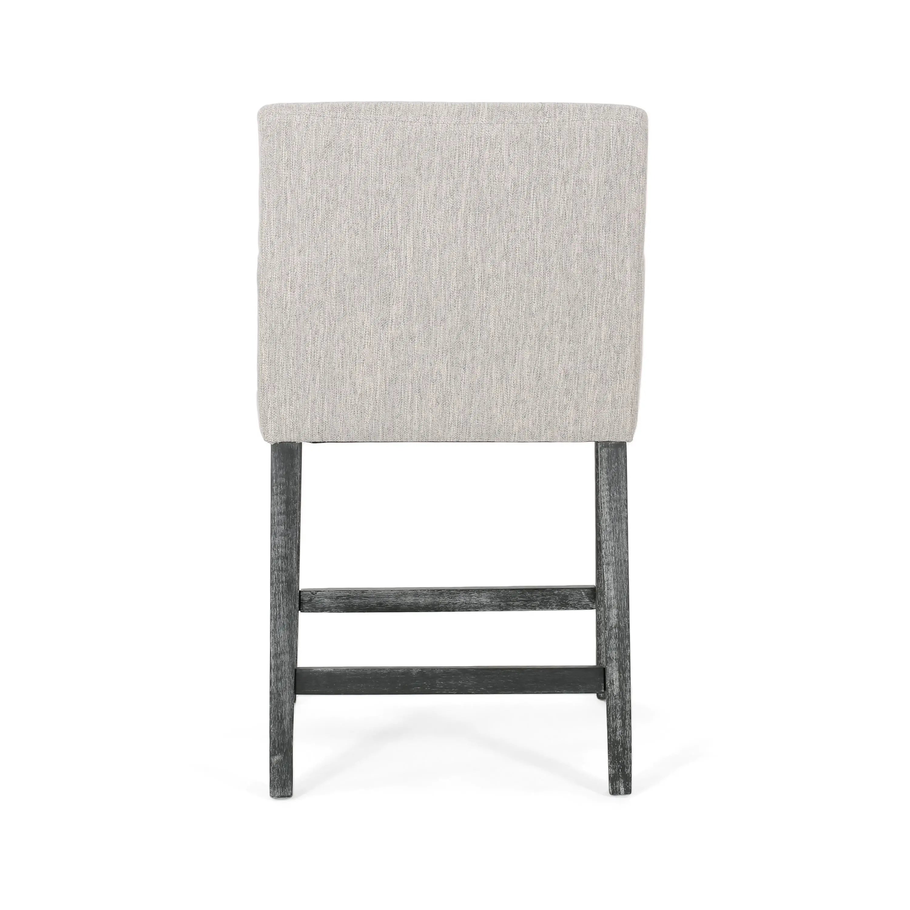 Upholstered Counter Stools, Rubberwood Frame, 24×23×39.5 inch, Light Gray Bar Stools at Gallery Canada