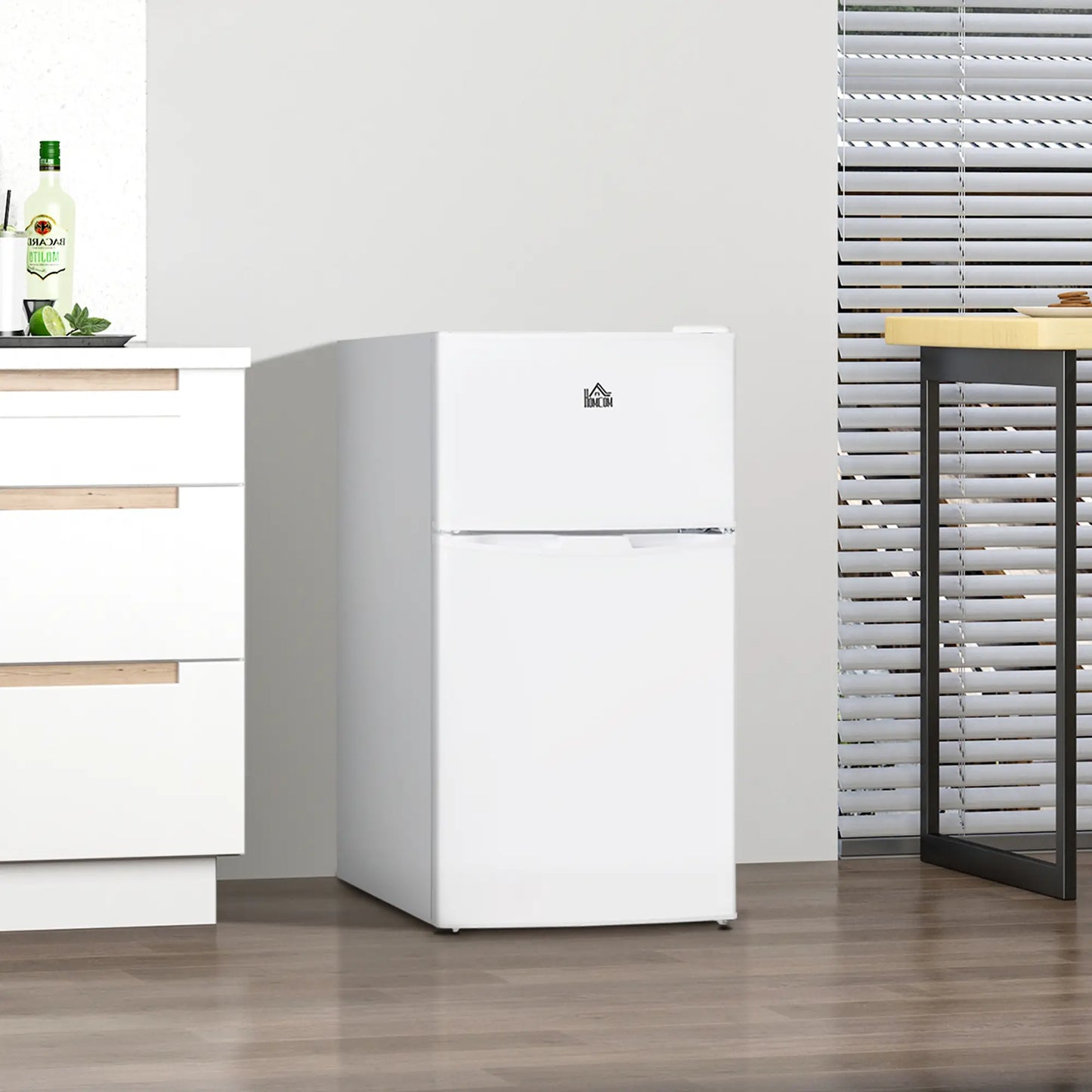 3.2 Cu Ft Compact Refrigerator, Mini Fridge with Freezer, Adjustable Shelves, White Small Kitchen Appliances at Gallery Canada
