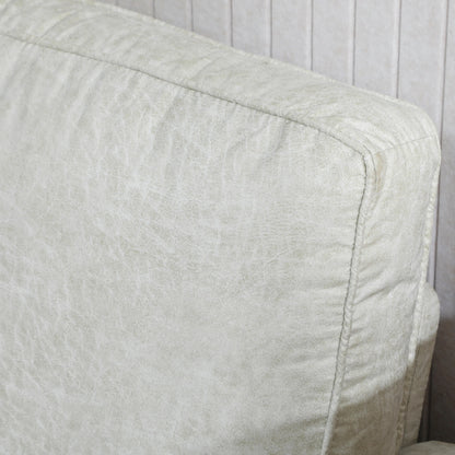 Modern Accent Chair, Leathaire Armchair, Cream White Single Sofas at Gallery Canada