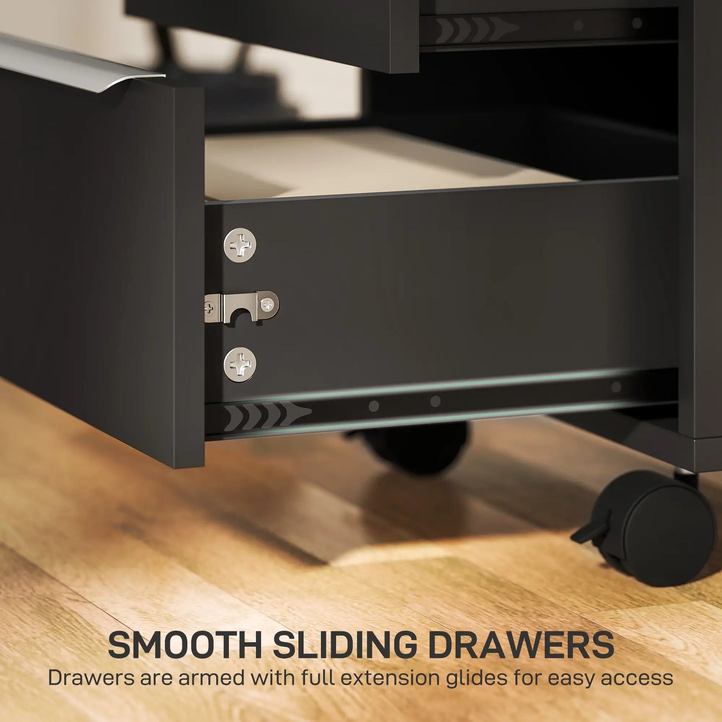 3-Drawer Vertical File Cabinet With Lock, Black Office Cabinets & Cupboards at Gallery Canada