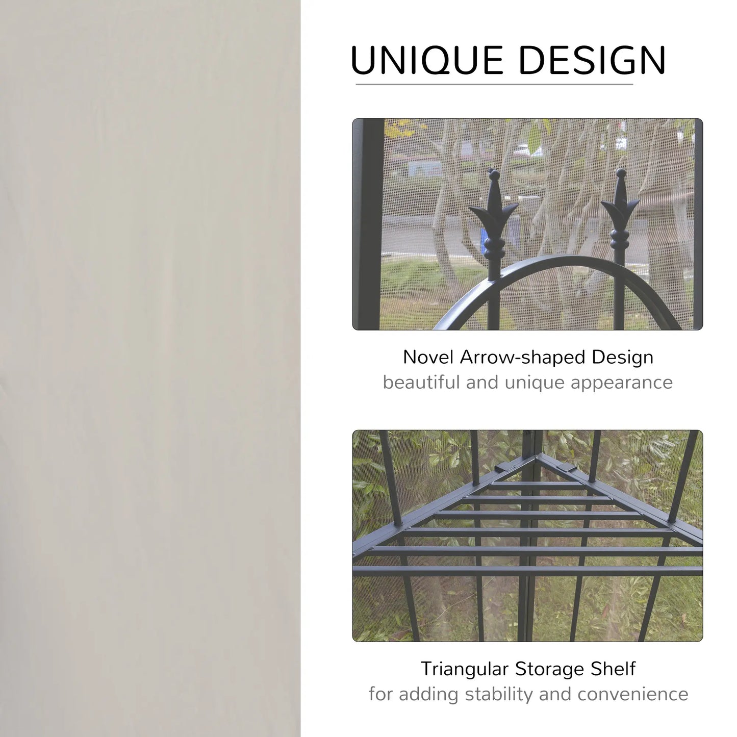 10' x 10' Steel Patio Gazebo, Removable Mesh Curtains, Brown Gazebos at Gallery Canada