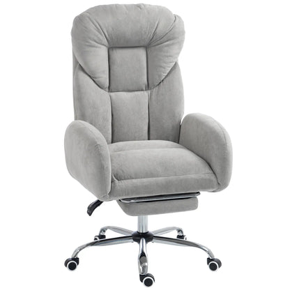 Cross Legged Office Chair, Flip Armrests, Footrest, Light Grey Executive & Manager Chairs Light Gray at Gallery Canada