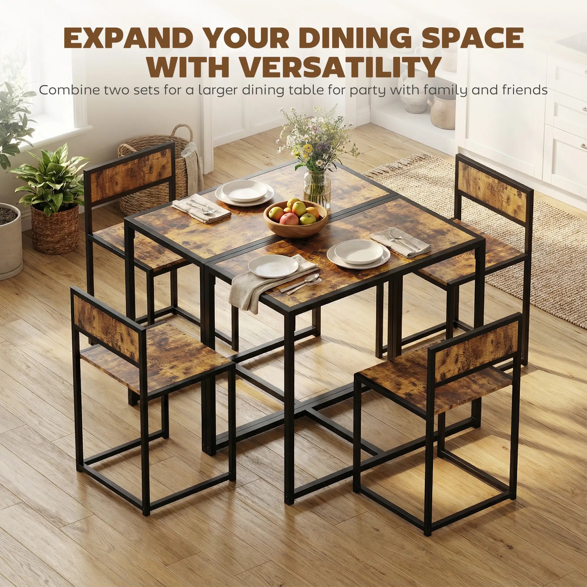 Industrial Dining Set For 2, Kitchen Table And Chairs Dining Table Sets at Gallery Canada