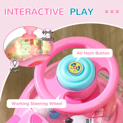 Toddler Push Car with Horn, Light, Music, Pink Push Cars for Toddlers at Gallery Canada