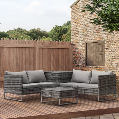4 Piece Patio Furniture Set, Coffee Table, Corner Table, Backyard, Porch Patio Furniture Sets at Gallery Canada