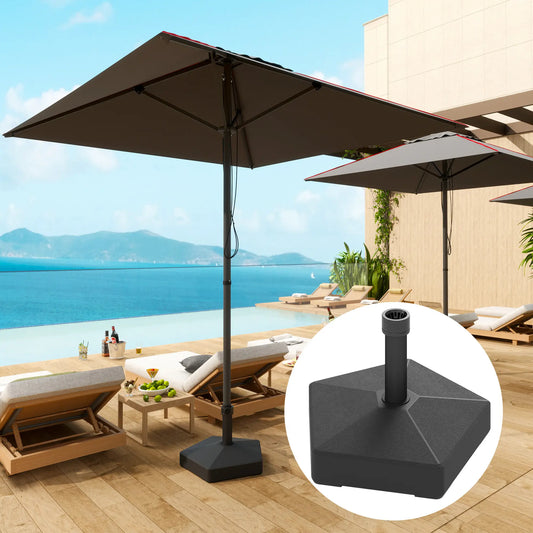 Heavy Duty Outdoor Umbrella Stand Base, Black Umbrella Bases Black at Gallery Canada