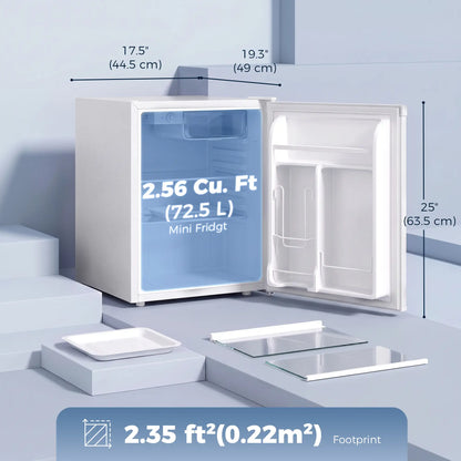 2.6 Cu Ft Mini Fridge, Compact Refrigerator, White Small Kitchen Appliances at Gallery Canada