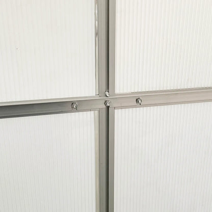 Walk-In Garden Greenhouse, Aluminum Polycarbonate, Roof Vent, 8' x 4' x 7', Silver Walk In Greenhouses at Gallery Canada