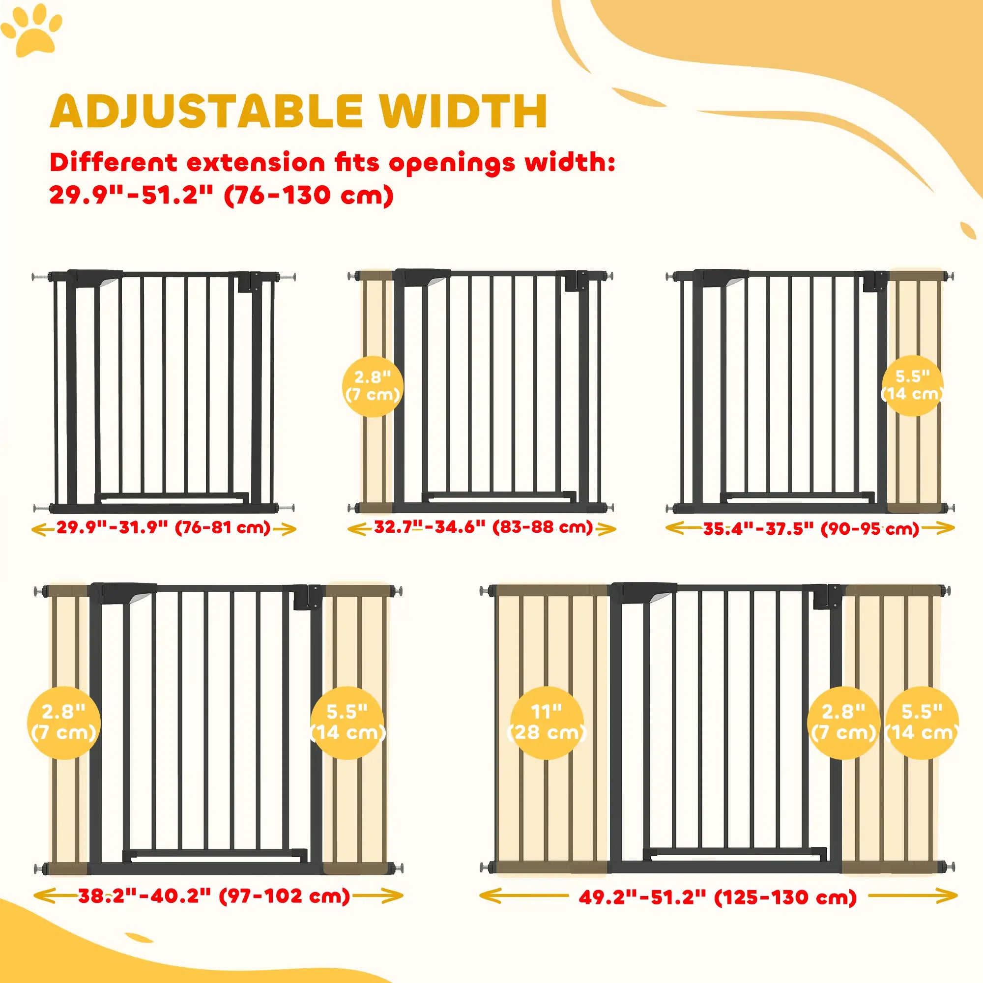 Baby Gate, Pet Safety Gate, 30