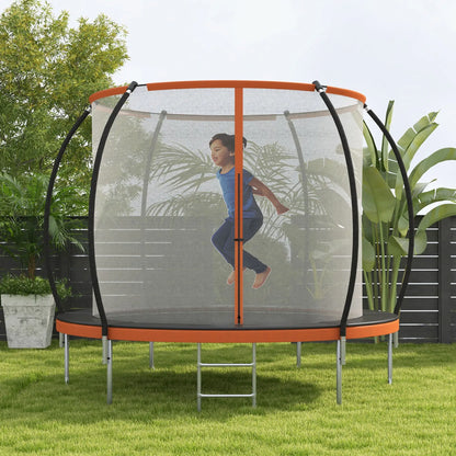 8ft Outdoor Trampoline with Enclosure Net, Ladder, for Teens and Adults Trampolines at Gallery Canada