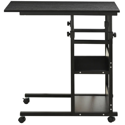 Mobile Standing Desk, Adjustable Height 31.5 inch, Black Side Tables Black at Gallery Canada