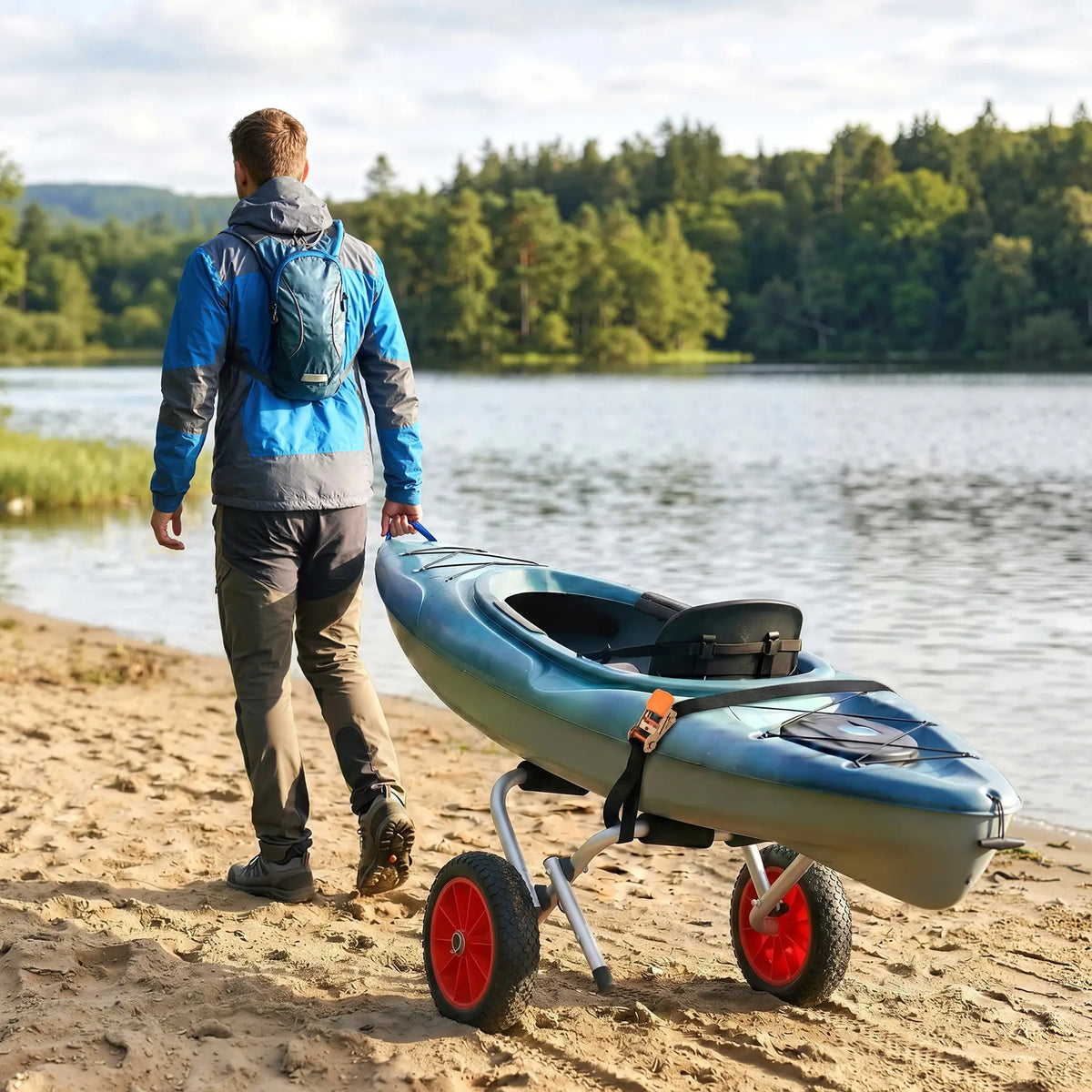 Kayak Cart Foldable Canoe Trolley, 10'' Solid Tires, Aluminum Kayak Carts at Gallery Canada