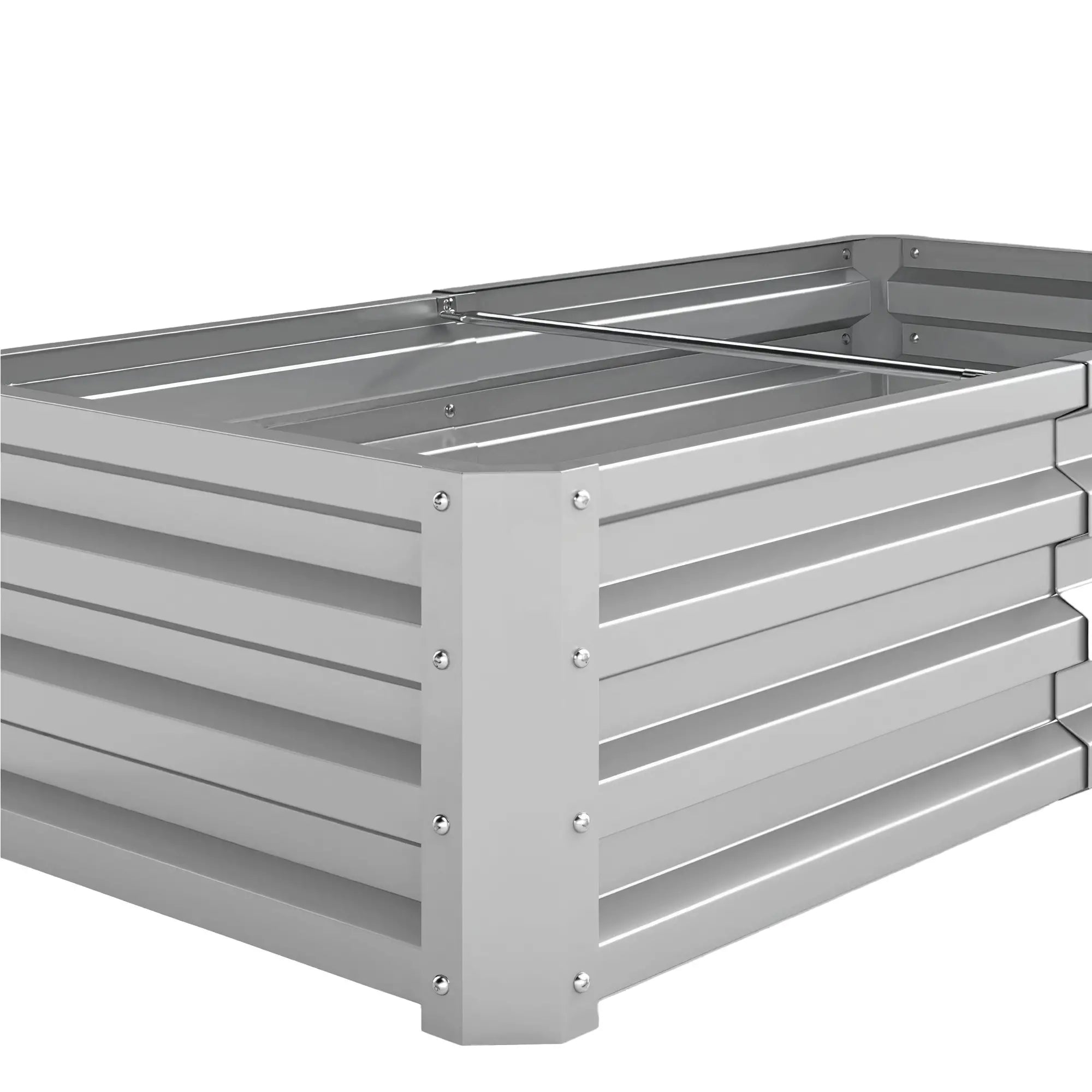 Galvanized Raised Garden Bed, Outdoor Planter Box, 4' x 2' x 1', Silver Raised Garden Beds at Gallery Canada