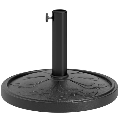 26 lbs Resin Round Patio Umbrella Base, Outdoor Stand For Lawn, Poolside