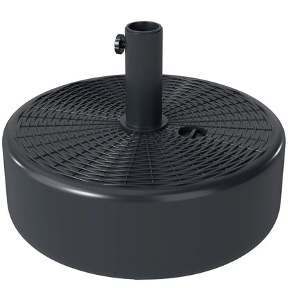 Patio Umbrella Base With Handle, 1.5" And 1.9" Poles, Black Umbrella Bases Black at Gallery Canada