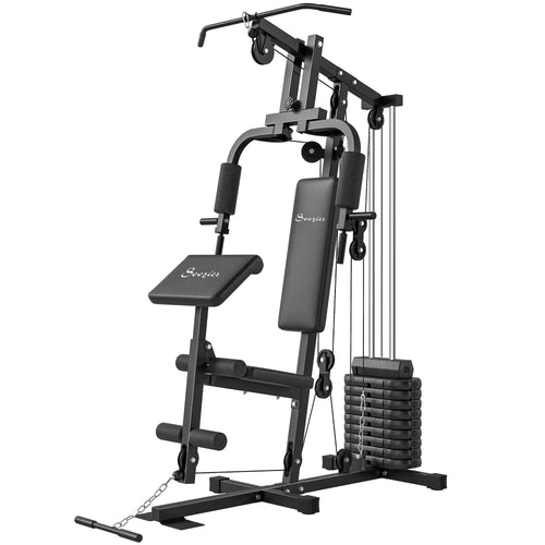 Multi-Exercise Home Gym, 99lbs Weight Stack, Full Body Workout