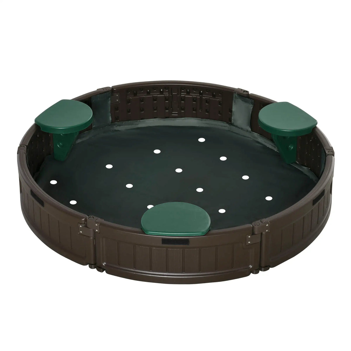 Kids Outdoor Sandbox with Cover, Waterproof Canopy, Fabric Liner, Brown Sandboxes & Accessories at Gallery Canada