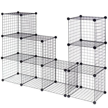DIY 12-Cube Metal Grid Wire Storage Cubes, 42" x 14" x 56" Clothing & Closet Storage at Gallery Canada