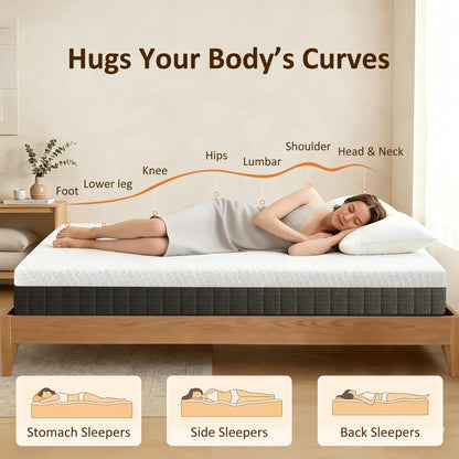 10 Inch Queen Mattress, Pressure Relief & Lumbar Support, Medium Firm Mattresses at Gallery Canada